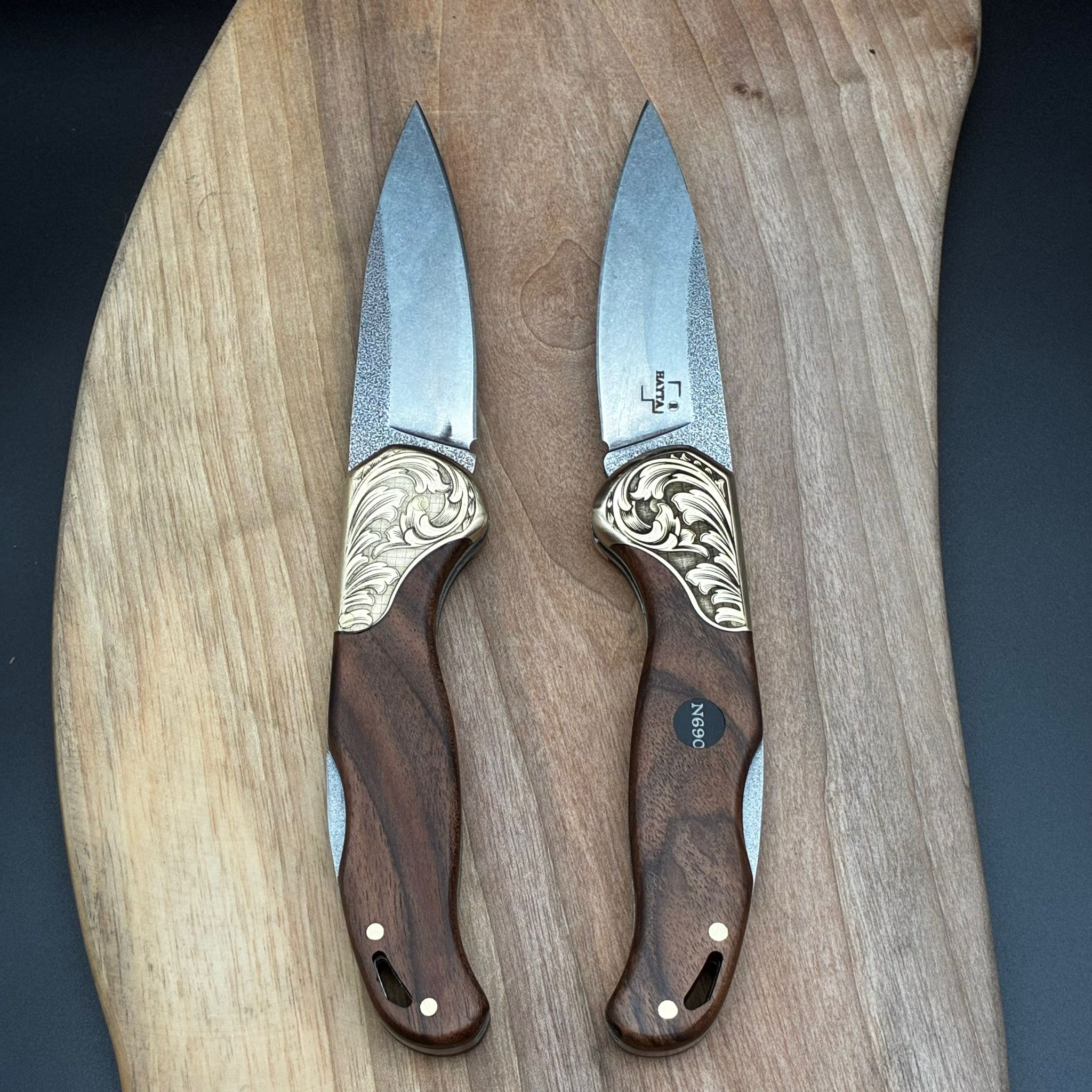 EL YAPIMI YERLİ GRAVÜRLÜ TEK SİPERLİ  ÇAKI (N690) 10501